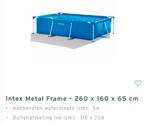 Intex Metal Frame Zwembad - 260 x 160 x 65 cm, Gebruikt, Minder dan 80 cm, Ophalen of Verzenden, Minder dan 200 cm