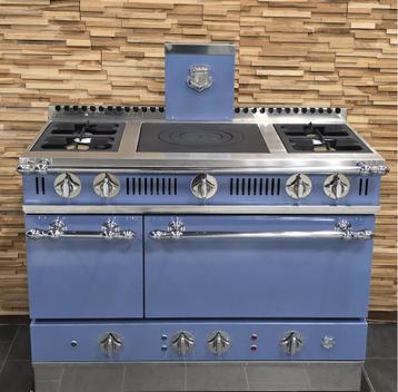 Luxe Fornuis Delaubrac  120cm baby blauw + rvs 2 ovens beschikbaar voor biedingen