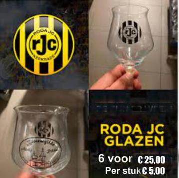 6 nieuwe RODA JC BIERGLAZEN 