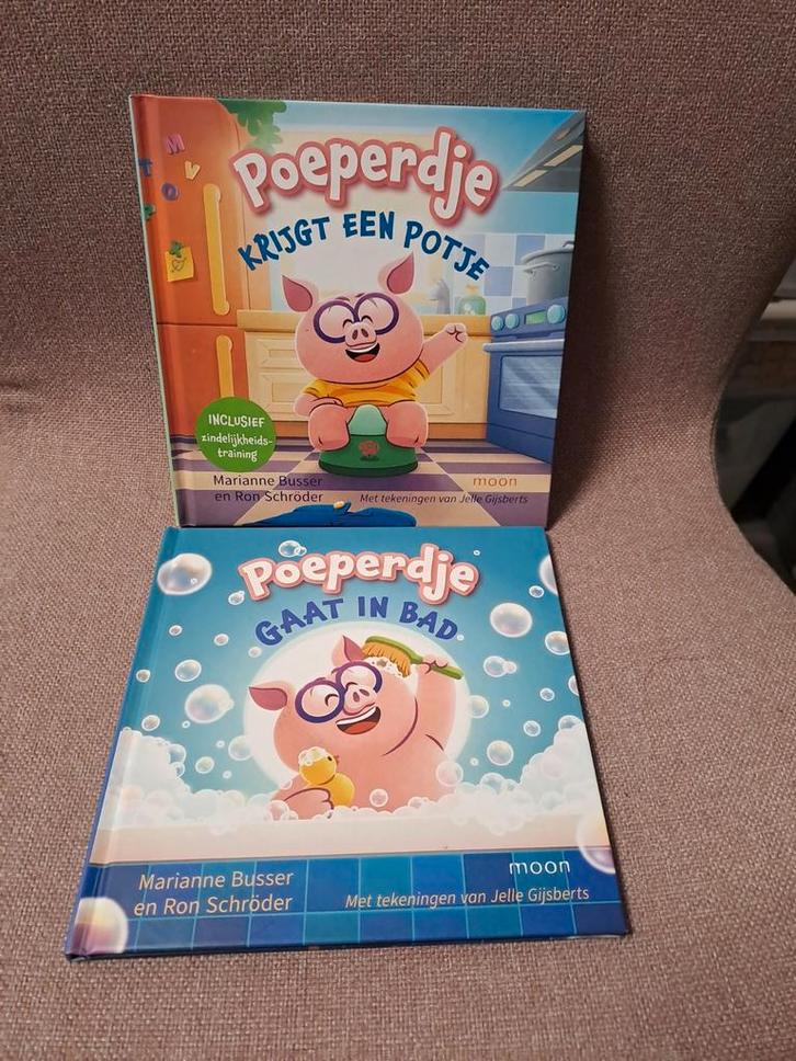 Poeperdje Krijgt een Potje & Gaat in Bad - 2 Boeken, Boeken, Kinderboeken | Baby's en Peuters, Nieuw, Ophalen of Verzenden