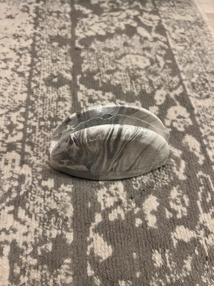 Marmeren Set: Servethouder, Hapjesbord & Asbak, Huis en Inrichting, Woonaccessoires | Overige, Gebruikt, Ophalen of Verzenden