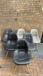 4 eetjamerstoelen, Gebruikt, Scandinavisch, Vier, Grijs