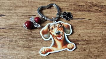 Tashanger Sleutelhanger Teckel Dachshund met guardian angel  beschikbaar voor biedingen