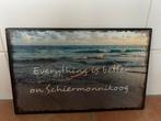 Tuinbordje Schiermonnikoog - Strand, Huis en Inrichting, Ophalen, Zo goed als nieuw, Foto of Poster, Minder dan 50 cm