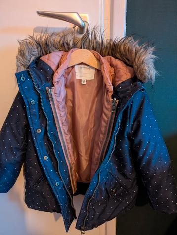 Winterjas La Redoute binnenjas afritsbaar blauw en roze beschikbaar voor biedingen