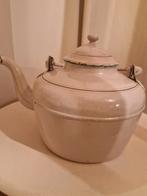 Grote roze emaille ketel met gouden biezen, Antiek en Kunst, Antiek | Emaille, Ophalen of Verzenden