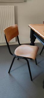 Twee oude school stoelen / vintage stoel, Antiek en Kunst, Ophalen