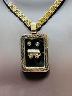 14 karaats Woonwagen Hanger met zirconia, Ophalen, Nieuw, Goud, Goud