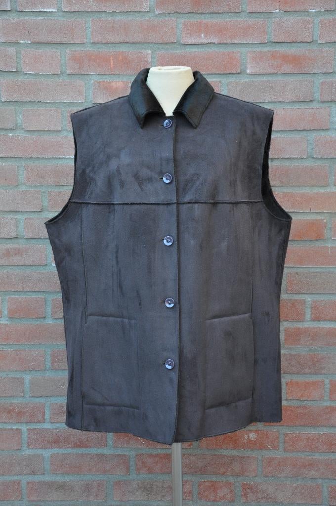 bodywarmer 46, vintage xl,gilet 46, xl, xxl, vest 46,, Bianca, Bruin, Maat 46/48 (XL) of groter, Ophalen of Verzenden