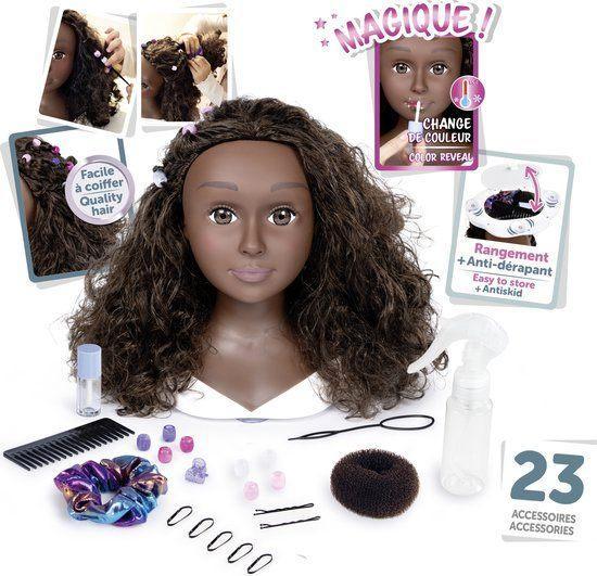 Smoby - My Beauty Afro Styling Head - Kaphoofd, Kinderen en Baby's, Speelgoed | Educatief en Creatief, Nieuw, Ophalen of Verzenden