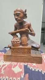 Houten Indonesisch beeld van ambachtsman, Antiek en Kunst, Ophalen of Verzenden