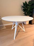 Studio Henk ronde eettafel Fenix blad & Tripod frame (wit), Huis en Inrichting, Tafels | Eettafels, Ophalen, Rond, Zo goed als nieuw