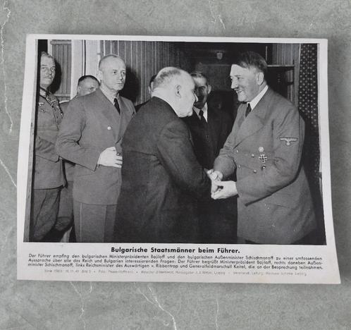 Duitse WO2 Staatsmänner beim Führer kriegsberichter foto, Verzamelen, Militaria | Tweede Wereldoorlog, Landmacht, Foto of Poster