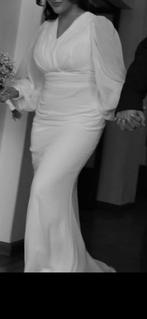 Witte Bruidsjurk Gemeentejurk, Ophalen, Gedragen, Wit, Trouwjurk