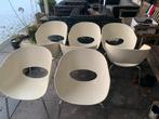 Set van 8 design stoelen, Huis en Inrichting, Ophalen, Kunststof, Gebruikt, Wit
