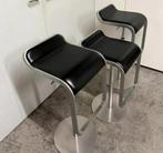 Diverse LAPALMA LEM barkrukken/zwart,bruin&grijs LEDER/palma, Ophalen, Zo goed als nieuw, In hoogte verstelbaar, 60 tot 90 cm