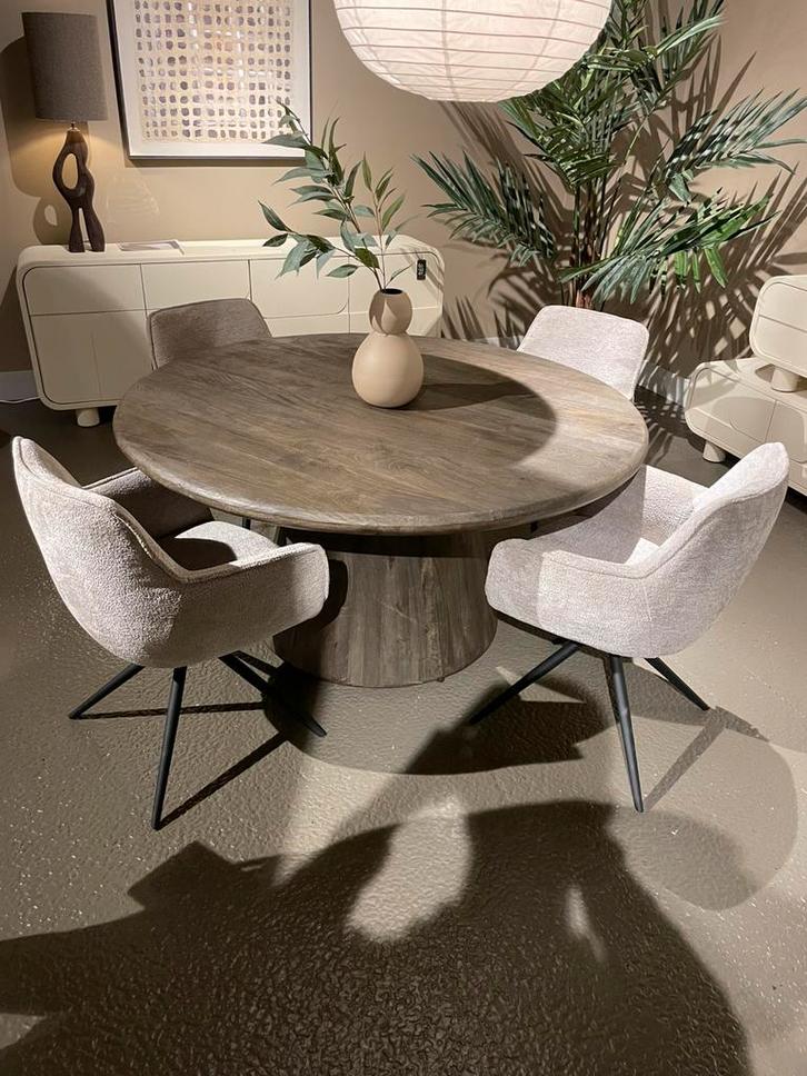 Ronde eettafel set met draaibare stoelen! DIVERSE kleuren!, Huis en Inrichting, Tafels | Eettafels, Nieuw, 100 tot 150 cm, Rond