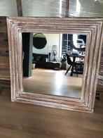 Grote houten spiegel vierkant, Huis en Inrichting, Woonaccessoires | Spiegels, Ophalen of Verzenden, Zo goed als nieuw, Vierkant