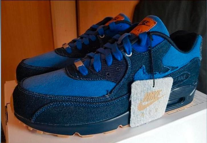 Nike air max 90 id levi's us 12 eu 46 DS gumsole denim, Kleding | Heren, Schoenen, Nieuw, Sneakers of Gympen, Overige kleuren