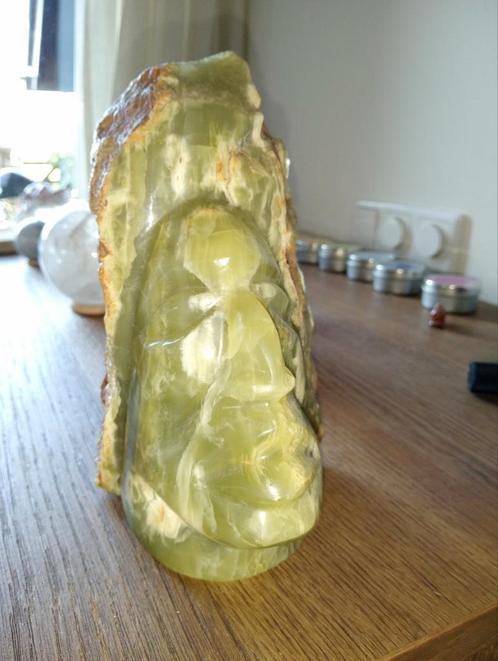 Indianen groene Onyx. Bijzondere edelsteen, Verzamelen, Beelden en Beeldjes, Nieuw, Ophalen of Verzenden