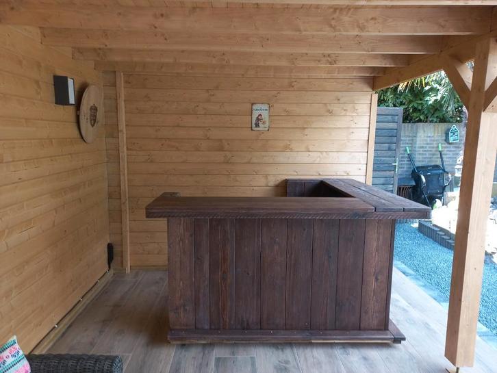 Borrel / tappas bar tuinbar steigerhout douglas buitenbar, Huis en Inrichting, Barren, Ophalen of Verzenden