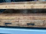 Tv meubel mango hout met stalen frame, Huis en Inrichting, Ophalen, Gebruikt, 100 tot 150 cm, Minder dan 100 cm