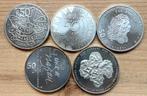Nederland 5x 50 Gulden zilver, Ophalen of Verzenden, Koningin Beatrix, 50 gulden, Zilver