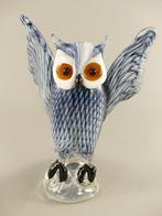 Murano Stijl Glazen Uil - H.30cm, Huis en Inrichting, Woonaccessoires | Vazen, Overige kleuren, Unknown, Unknown, Ophalen of Verzenden