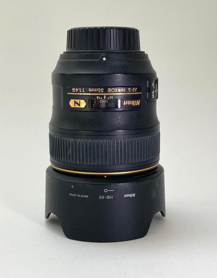 Nikon AF-S Nikkor 35mm f/1.4G – gebruikt, Audio, Tv en Foto, Fotografie | Lenzen en Objectieven, Gebruikt, Groothoeklens, Ophalen of Verzenden
