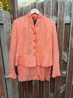 Pulls 100% linnen mantel pak 44/46 zgan, Ophalen, Kostuum of Pak, Maat 42/44 (L), Oranje
