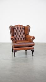 Zeer mooie, statige, rundleren chesterfield oorfauteuil, Huis en Inrichting, Fauteuils, Ophalen, Gebruikt, 75 tot 100 cm, Klassiek, Modern