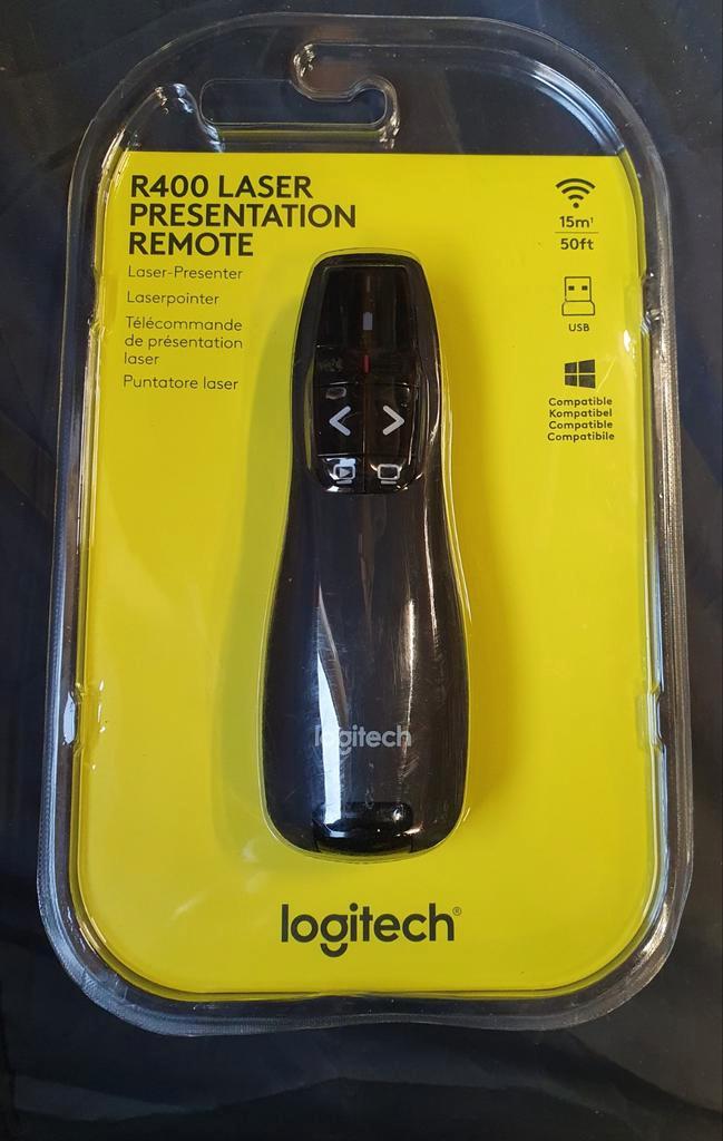 Logitech R400 Presentatie/Klikker Afstandsbediening - Nieuw!, Computers en Software, Presenters, Nieuw, ChromeOS, MacOS, Windows