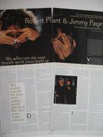 Robert Plant Jimmy Page Led Zeppelin groot artikel Oor 1998, Ophalen of Verzenden, Zo goed als nieuw, Artiest