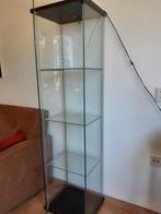 Glazen vitrinekast, Huis en Inrichting, Kasten | Vitrinekasten, Ophalen, Gebruikt, 25 tot 50 cm, 50 tot 100 cm