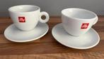 Illy cappuchino mokken (2), Ophalen of Verzenden, Zo goed als nieuw, Overige stijlen, Kop(pen) en/of Schotel(s)