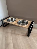 Houten Honden Voerbak | Inclusief 2 RVS Kommen, Ophalen of Verzenden, Verstelbaar, Nieuw
