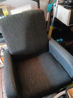 Grijze fauteuil, Ophalen, 75 tot 100 cm, Zo goed als nieuw, Stof