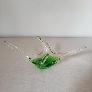 Murano glas groene schaal bonbonniere beschikbaar voor biedingen