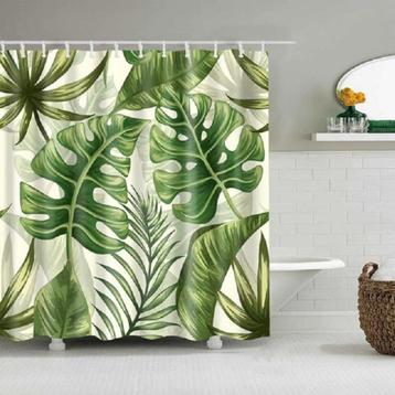 Bladeren Douchegordijn / Douche Gordijn Badkamer Planten beschikbaar voor biedingen