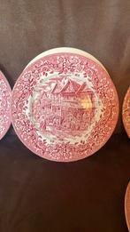 6 borden bowans brewery Royal Tudor England 25cm rood blauw, Ophalen of Verzenden