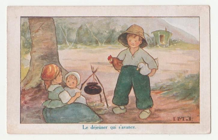 Kinderen.  I.M.J.  Illustrateurs., Verzamelen, Ansichtkaarten | Themakaarten, Ongelopen, Voor 1920, Kinderen, Verzenden