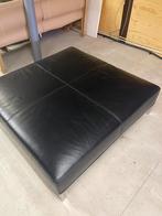 Minotti poef, Ophalen, Vierkant, Leer, Zo goed als nieuw