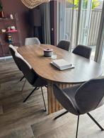 Ovale houten eetafel, Huis en Inrichting, Tafels | Eettafels, Ophalen, Gebruikt, 200 cm of meer, 50 tot 100 cm