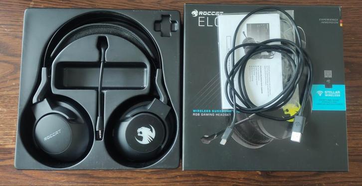 Roccat Elo Air 7.1 draadloze headset, Computers en Software, Headsets, Zo goed als nieuw, Ophalen of Verzenden