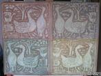 Hubert Bekman "Dieren" (Acrylverf op karton) tekening  NHS, Verzenden