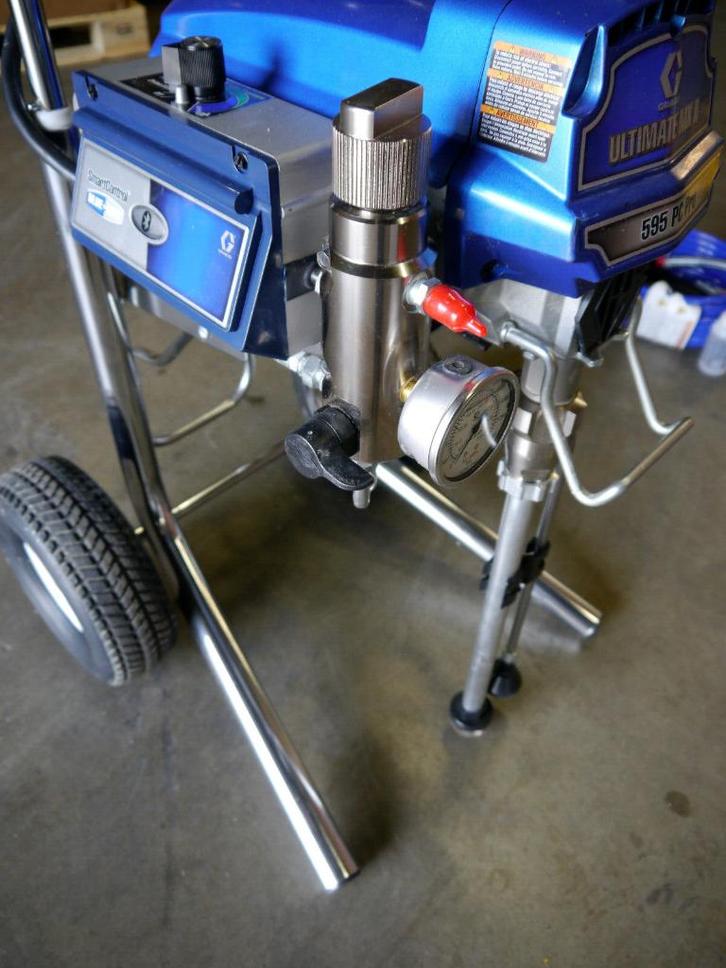 Te huur Graco 595 verfspuit, Doe-het-zelf en Verbouw, Schildersmaterialen, Zo goed als nieuw, Verfspuit of Verfpomp, Ophalen