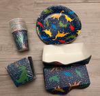 Kinderfeestje verjaardag versiering dino thema bekers bordje, Ophalen of Verzenden, Zo goed als nieuw