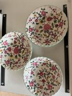 Old Foley 'Chinese Rose' schaaltjes (3 stuks), Antiek en Kunst, Ophalen of Verzenden