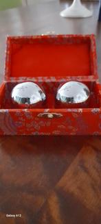 Chinese ijzeren Meridiaan kogels in kistje, Antiek en Kunst, Ophalen