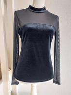 Zwart Velvet tuniek met Mesh - Maat M H&M, Maat 38/40 (M), Zwart, Ophalen of Verzenden, Onbekend